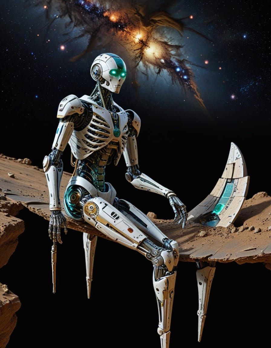 AI Imagines Psychedelic Martian Spaceship Landing