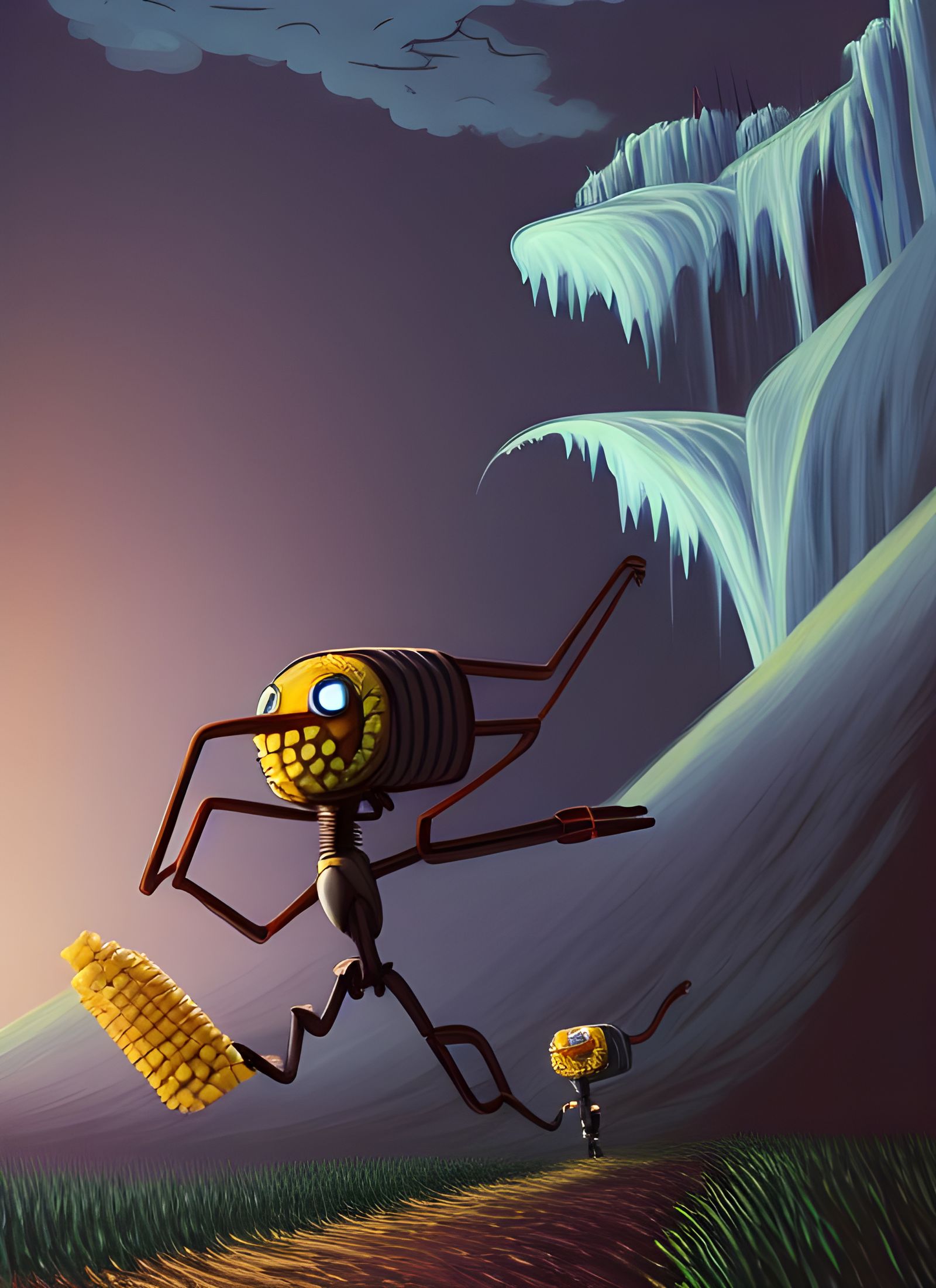 Cybernetic Corn Stalks in Sci-Fi Horror Landscape