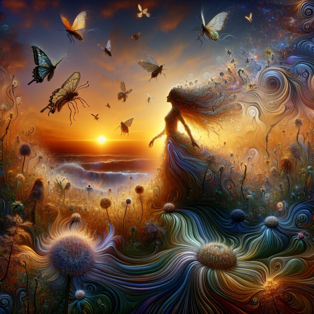 Summer Sunset Tapestry of Gratitude and Wonder