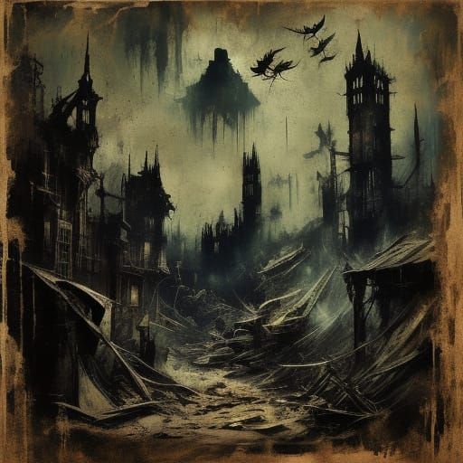 Skeletal Insect Horror in Dark Fantasy Concept Art