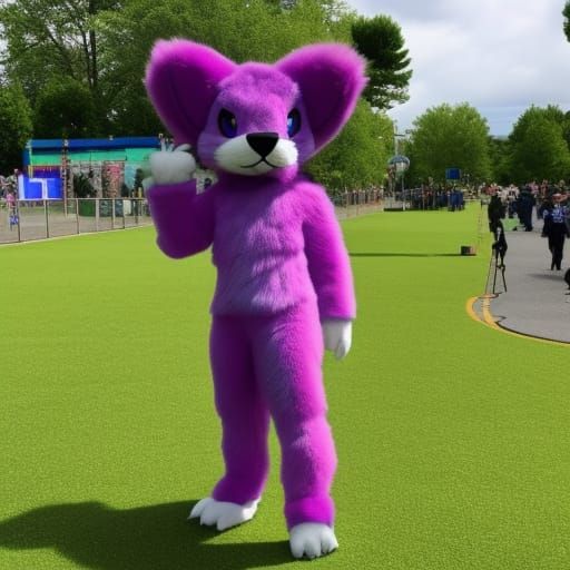 Cute Furry Anthro Humanoid with Pride Flag