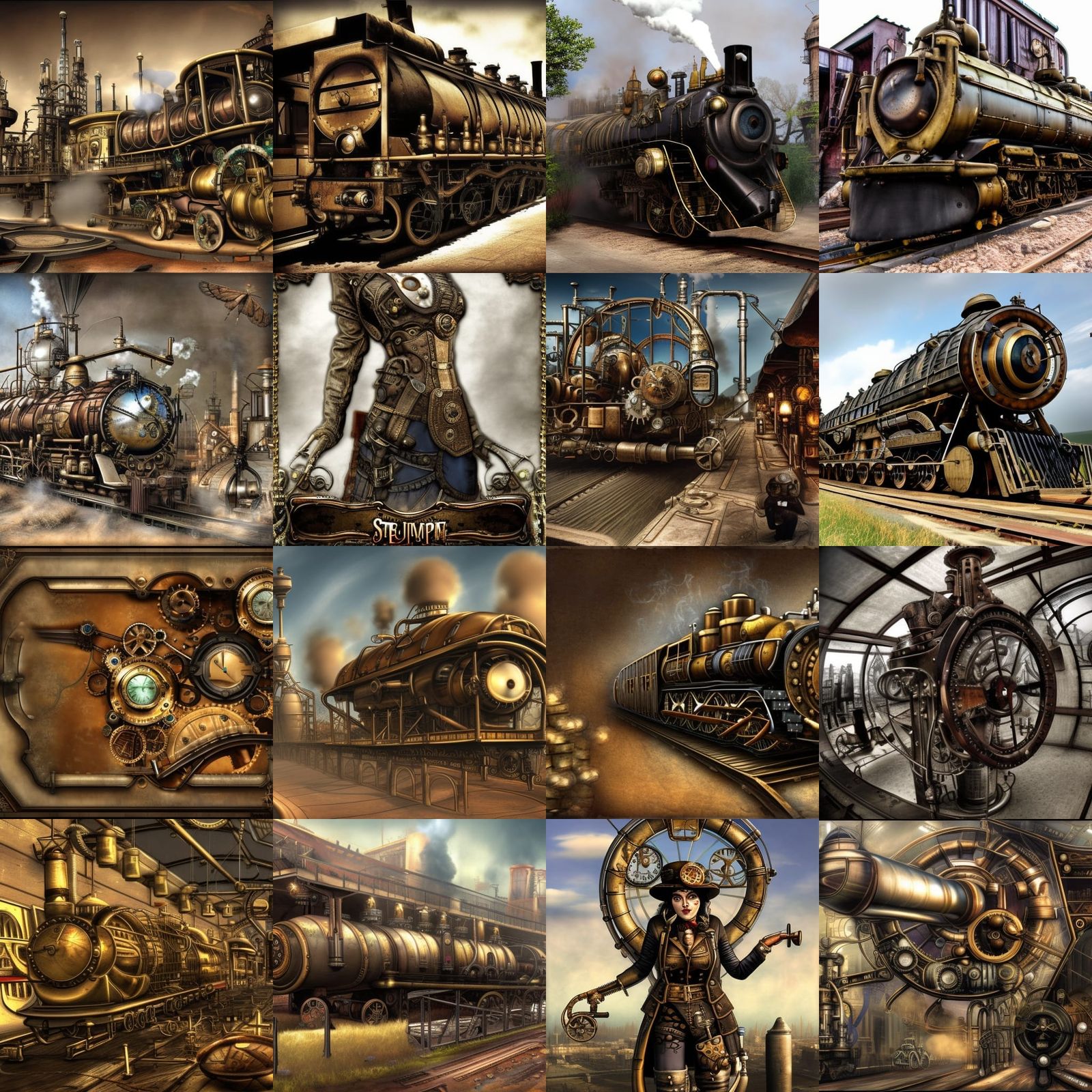 Detailed Steam Punk Design with Clockwork Elements