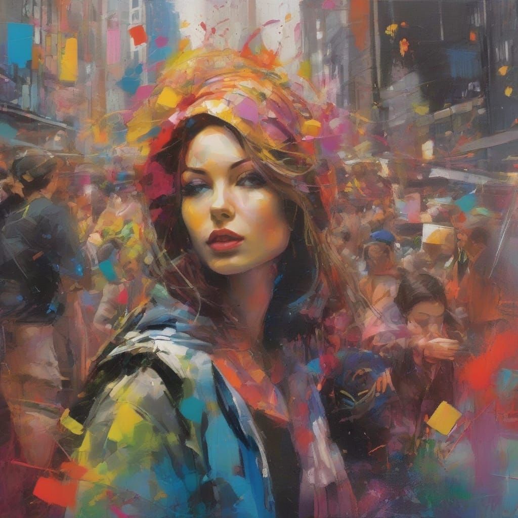 Futuristic Space Party in Vibrant Colors