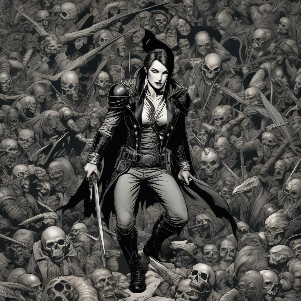 Grimdark Landscape Art in Combined Styles