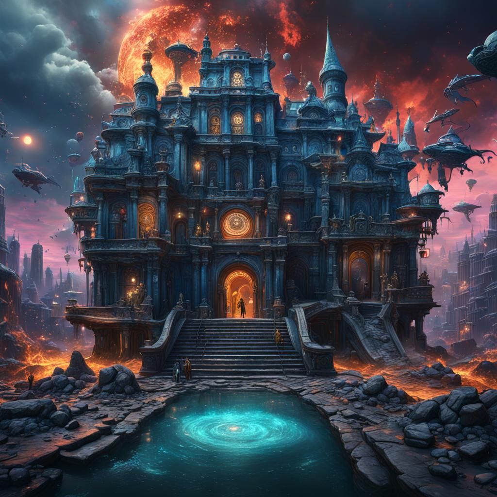 Meme About Chaos and Entropy as Fantasy Art