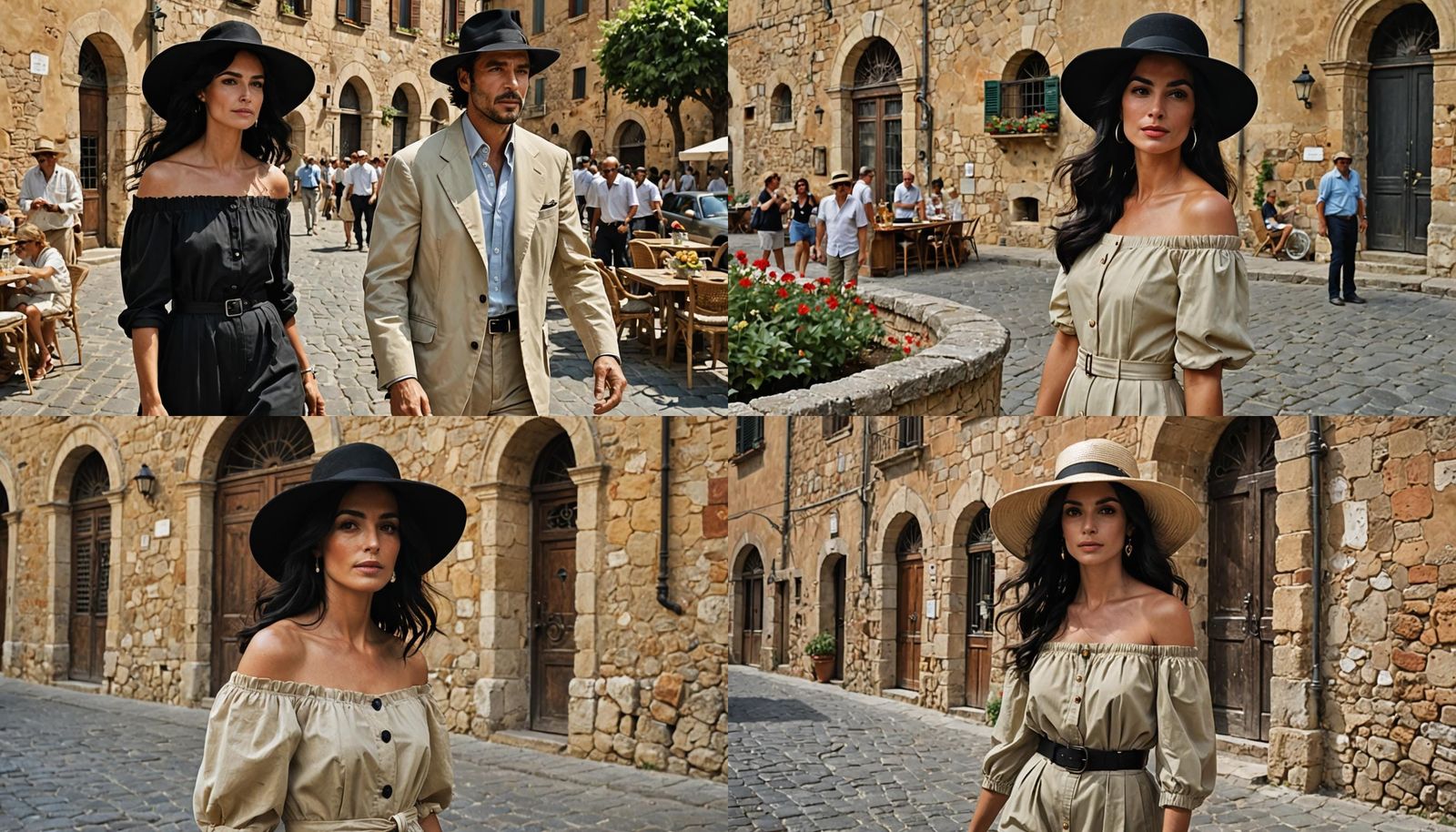 Italian Film Icons in Tuscany on a Summer Day