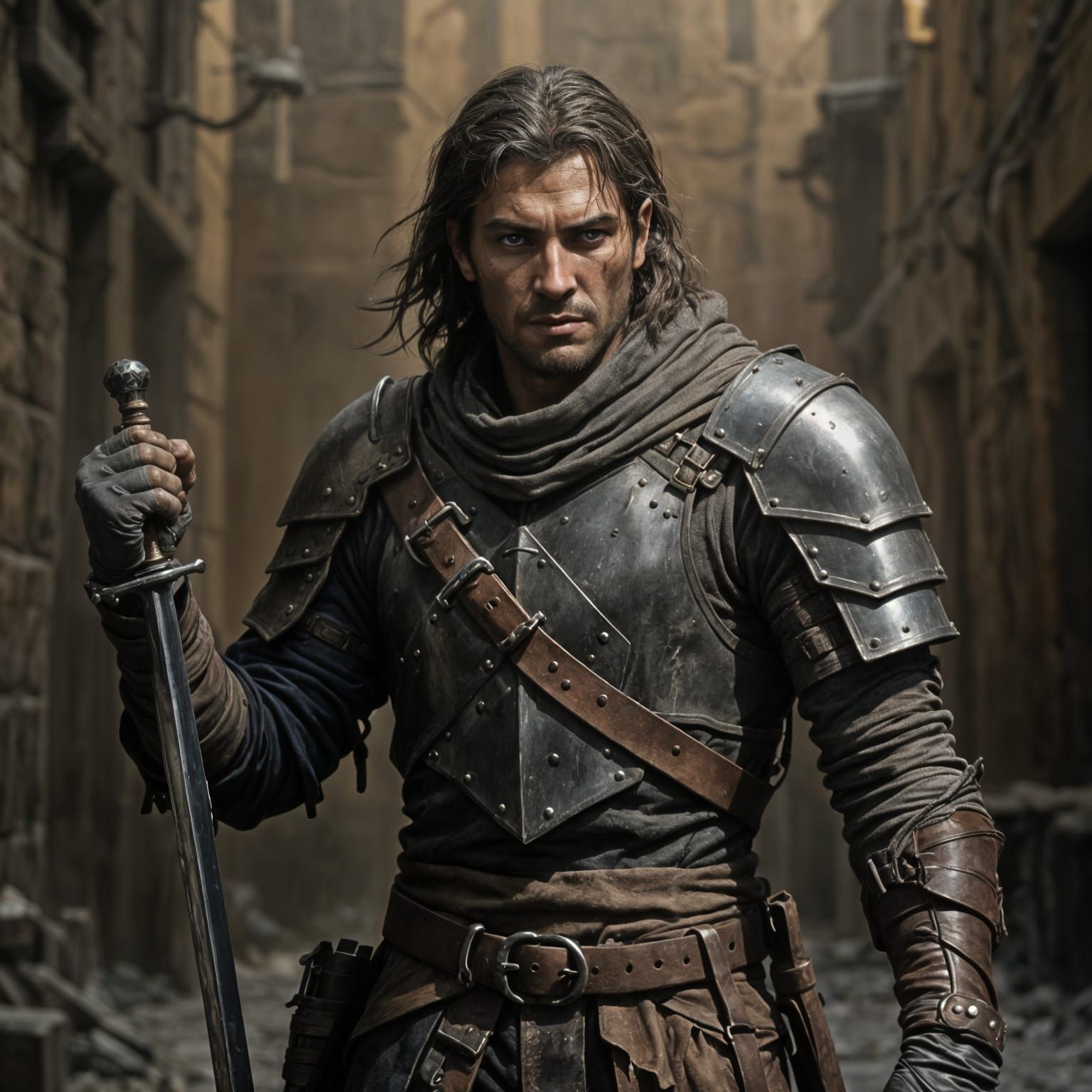 Medieval Thief in Oil Painting Style