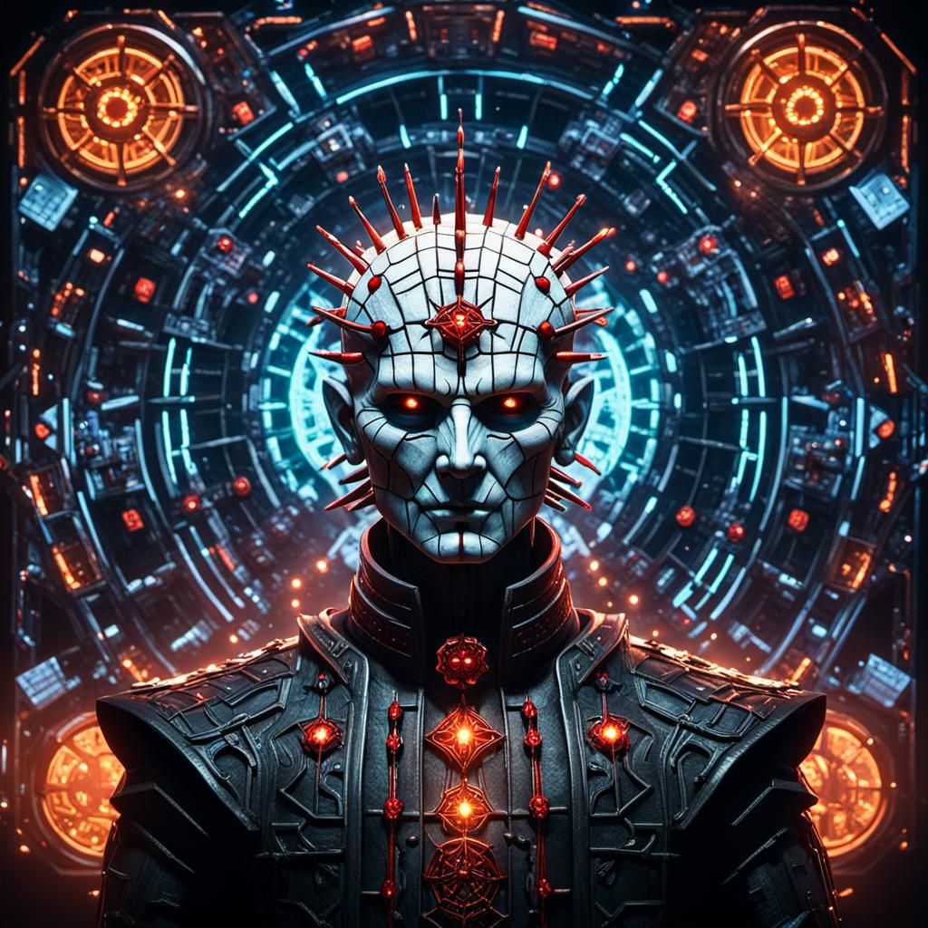 Psychedelic LED Cenobite Deities in a Futuristic Rave