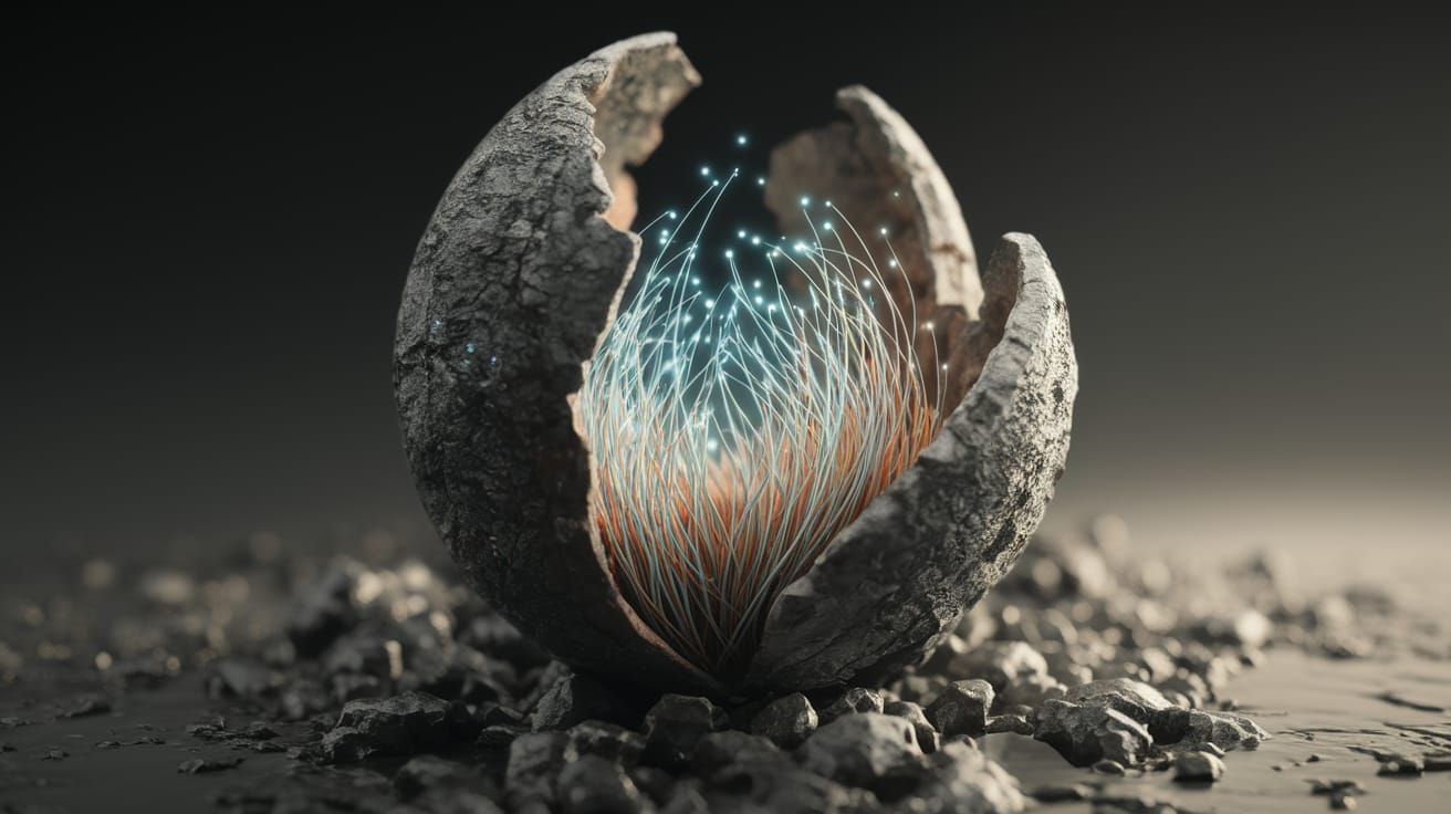 Surreal Botanical Landscape in Sci-Fi Realism Style