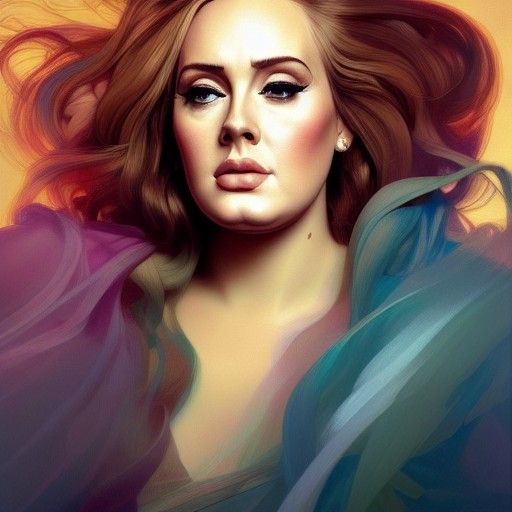 Adele as a Goddess: Hyperdetailed Portrait