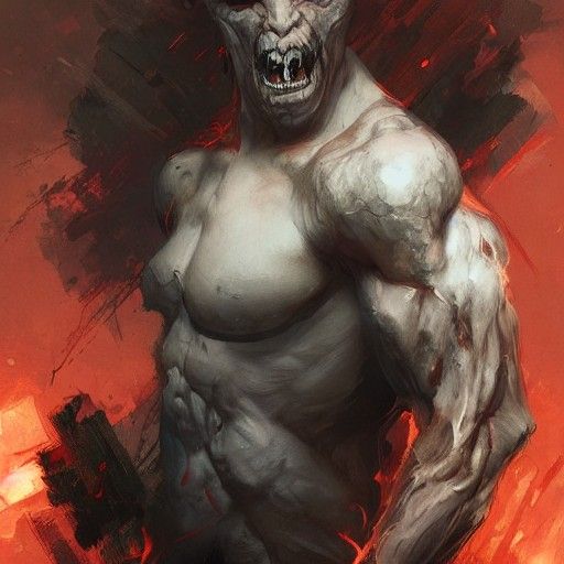 Sinister Double Amputee: Dark Fantasy Art