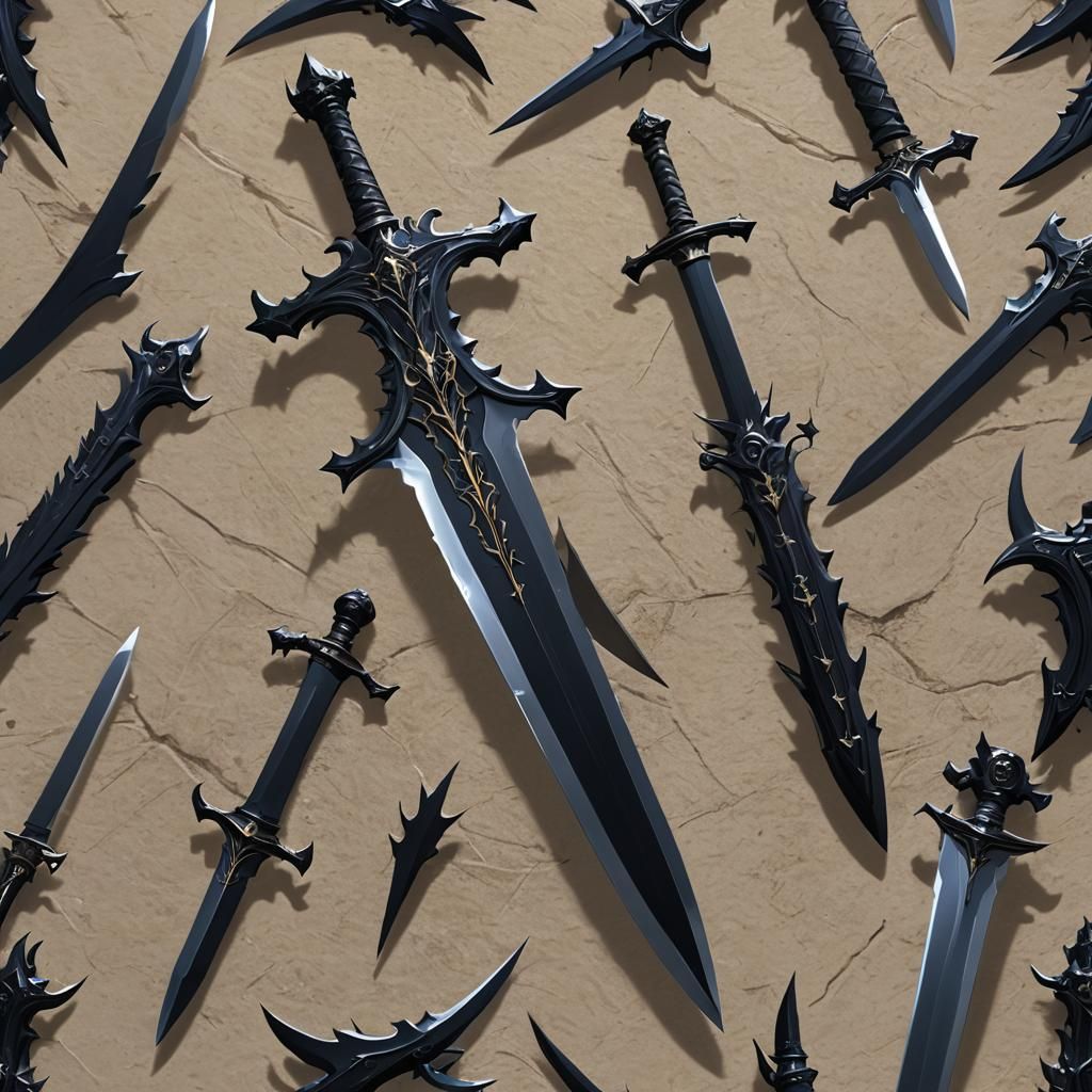 Black Sword in 3D Anime Art Style