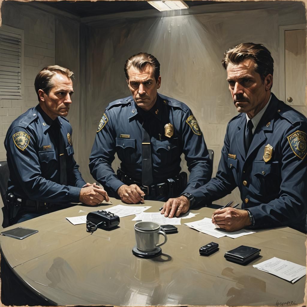 Sinister Police Interrogation Scene