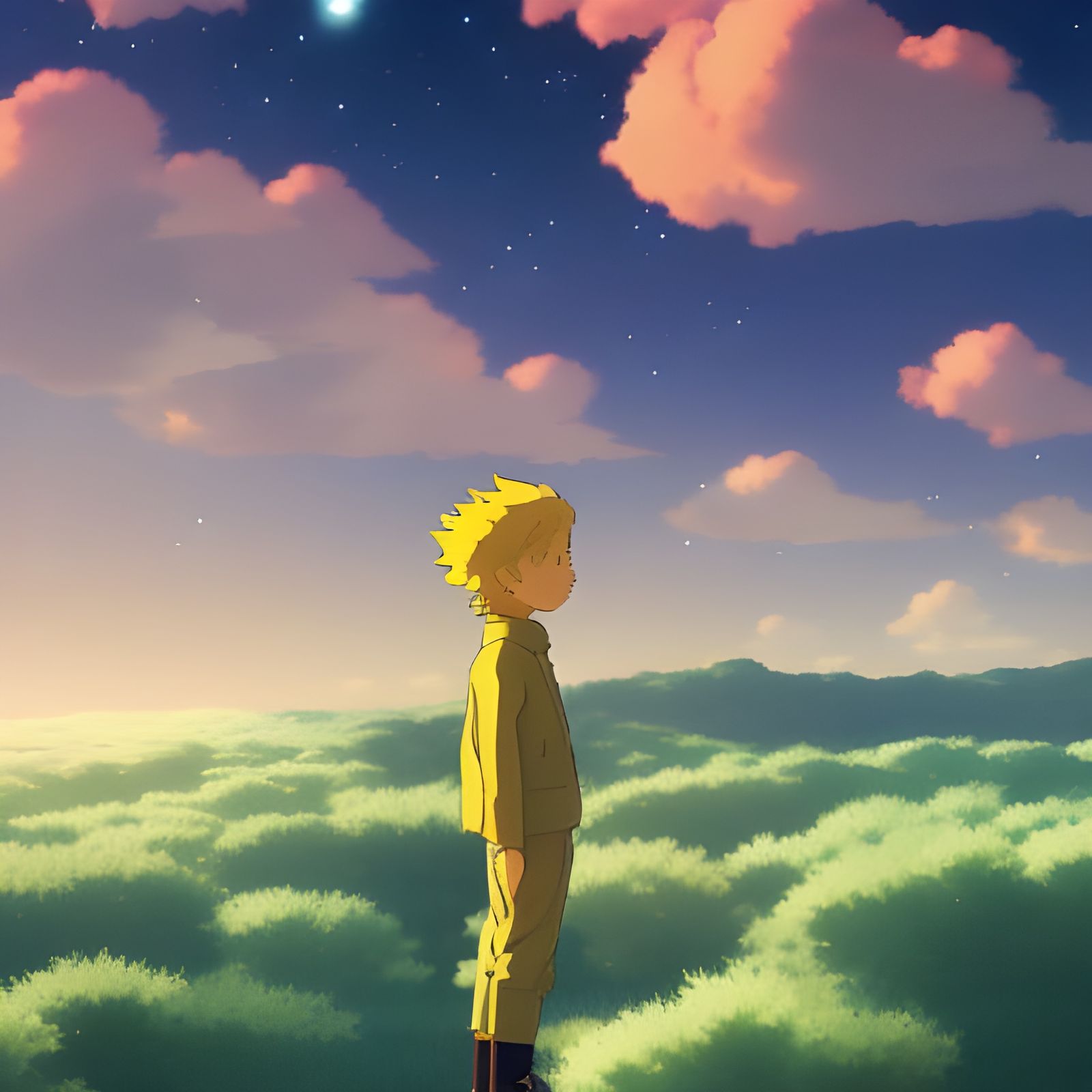 The Little Prince in Anime Key Visual Style