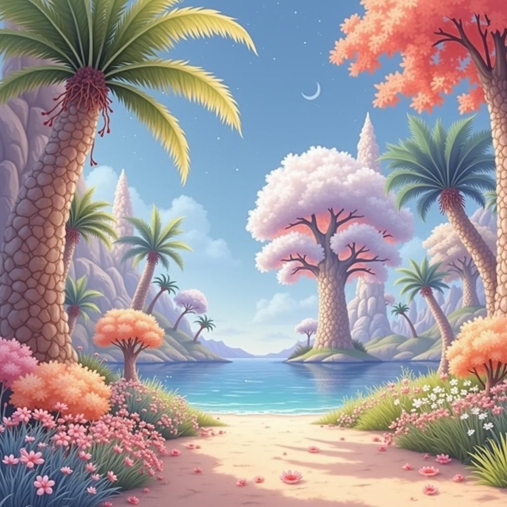 Serene Landscape with Rolling Hills in Golden Light