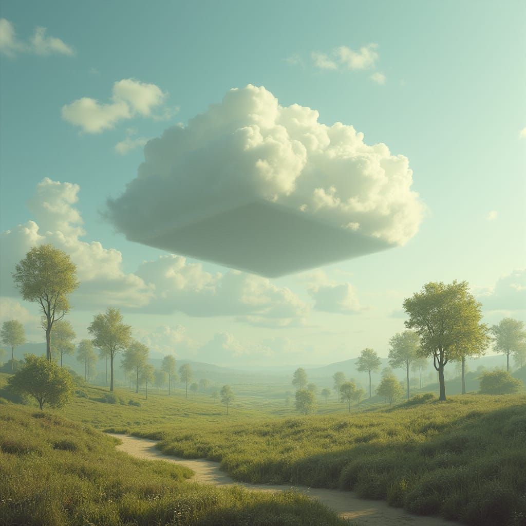 Surreal Square-Shaped Landscape