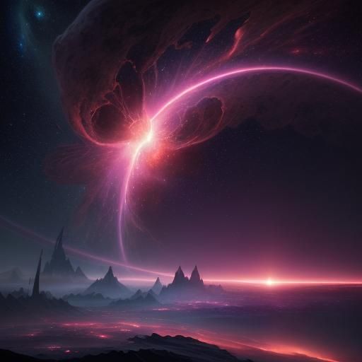 Spectacular Space Supernova in Detailed Digital Painting