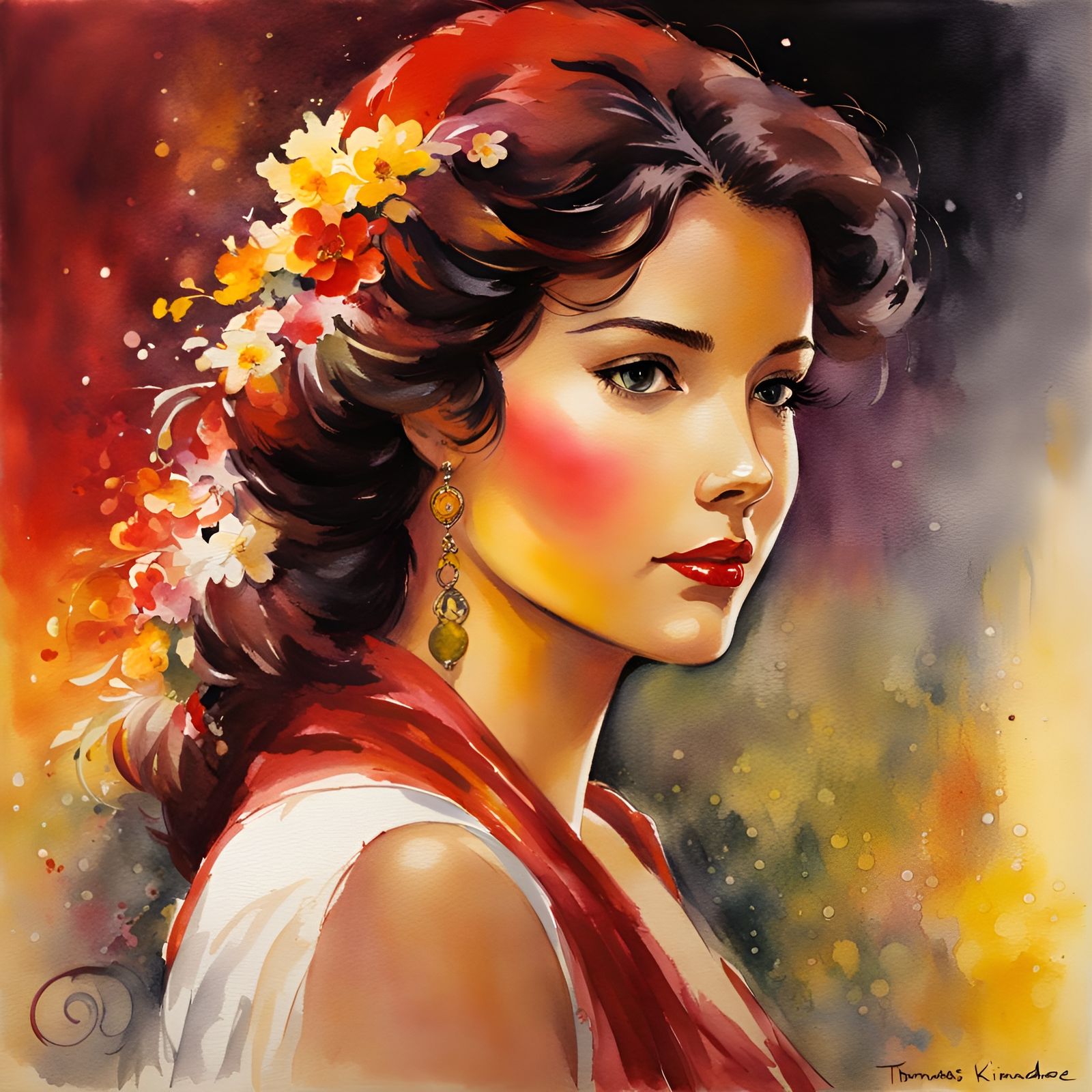 Vibrant Polychromatic Portrait of a Girl