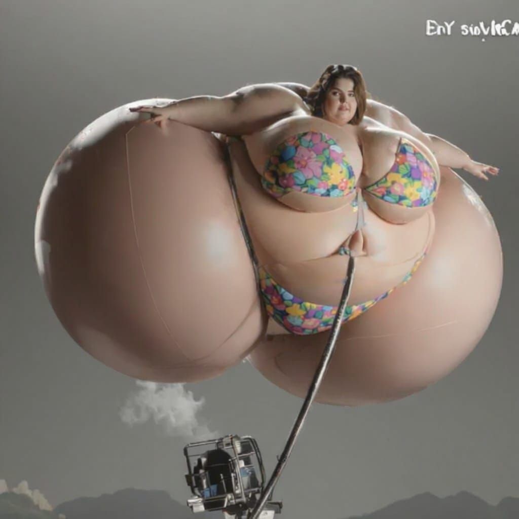 Woman with Inflated Body and Large Top