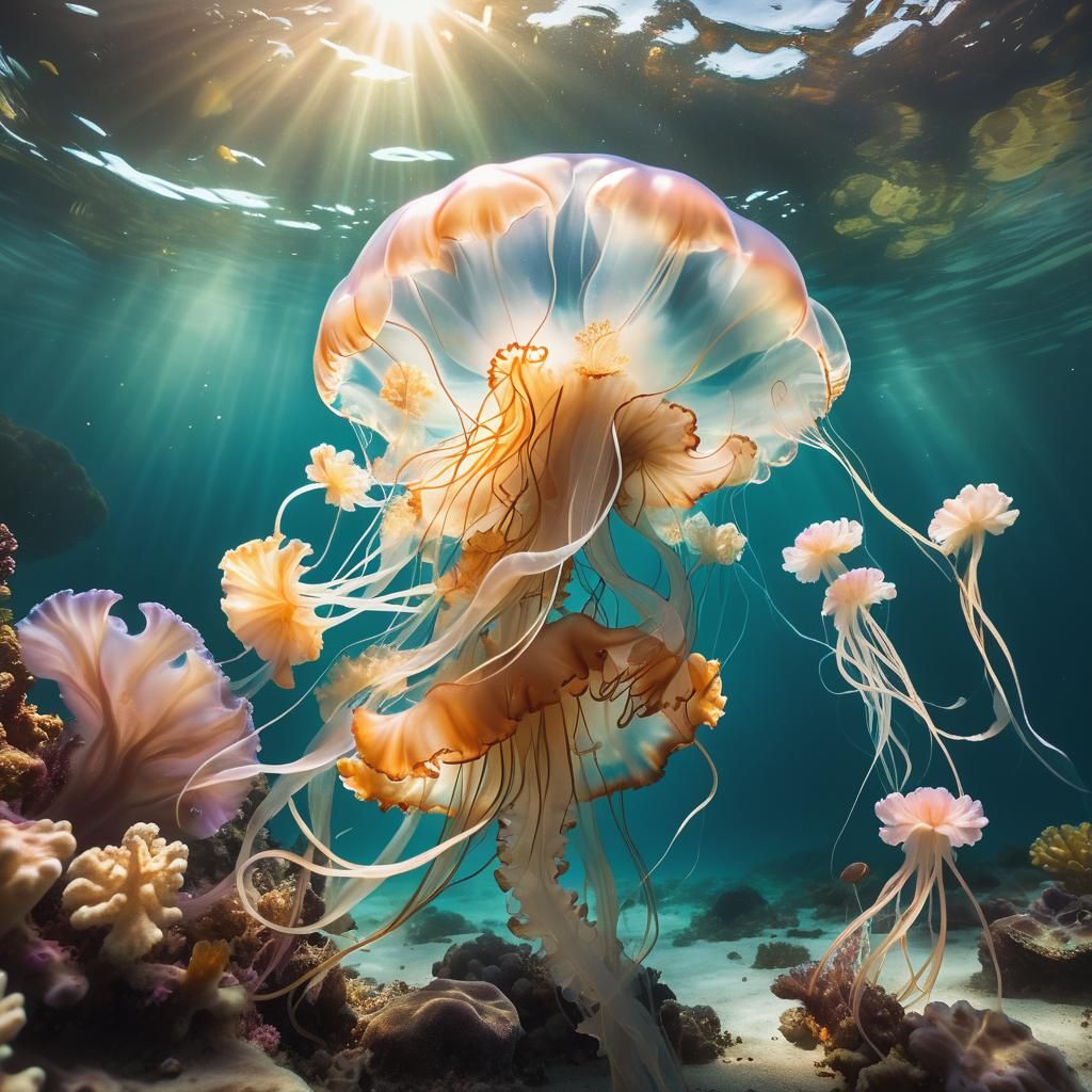 Dreamy Underwater Romance in Vibrant Hues