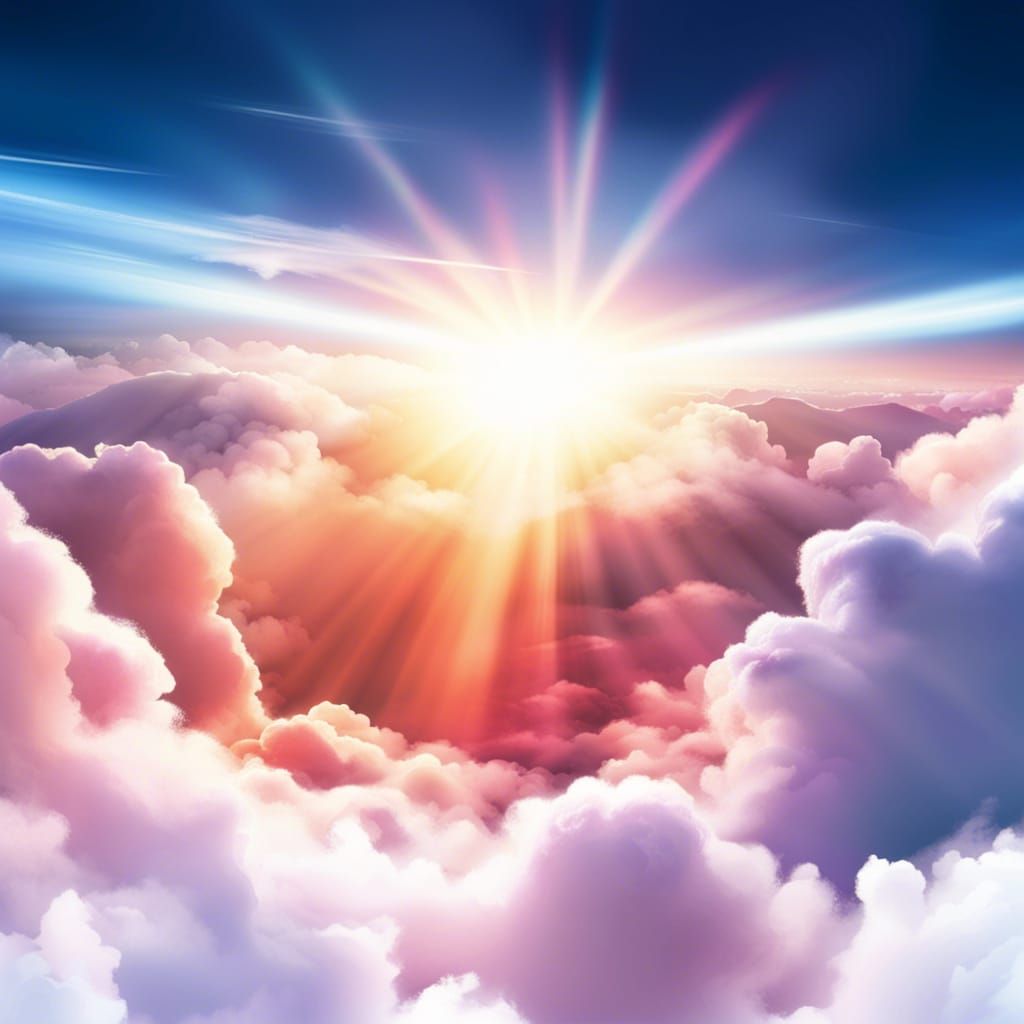 Angels in Heaven: Ethereal Celestial Scene