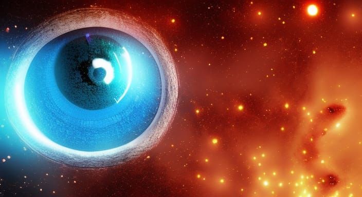Cosmic Horror: Many Disembodied Eyes in Space