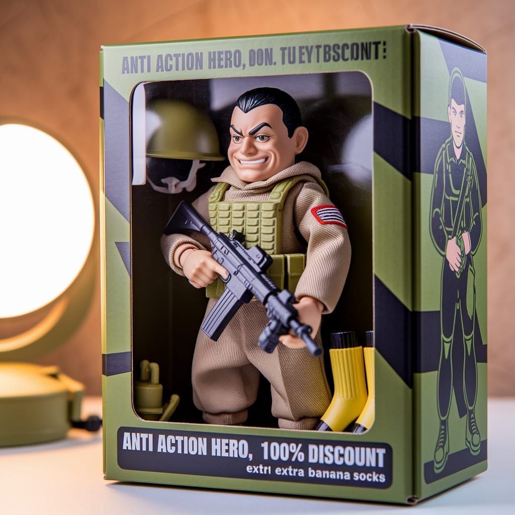 Anti Action Hero in Playful Army Box