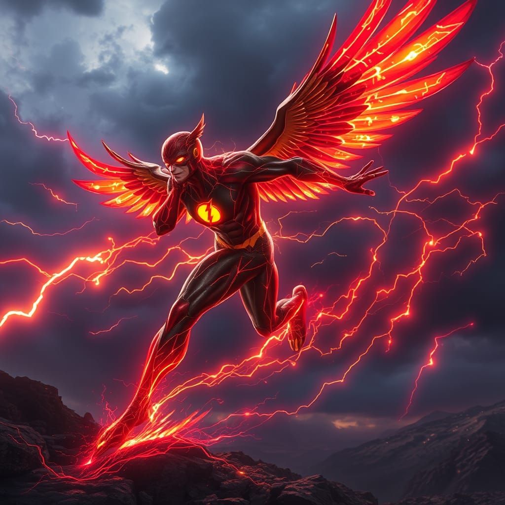 Falcon-Humanoid Hybrid Concept Art in Dark Fantasy Style