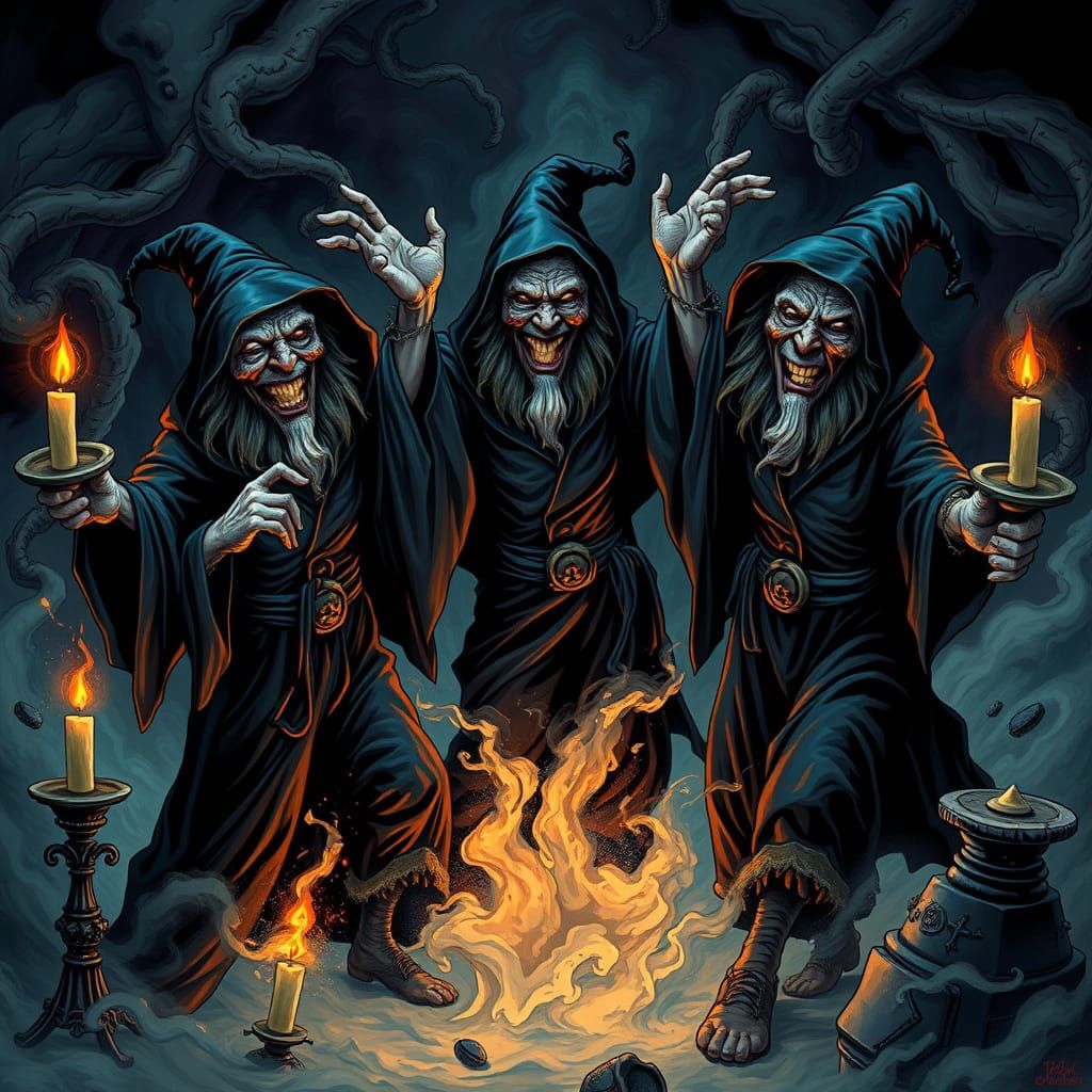 Mystical Hags Dance in Dark Vortex