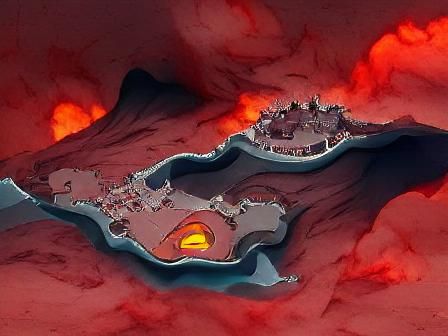 Villain's Volcanic Island Lair