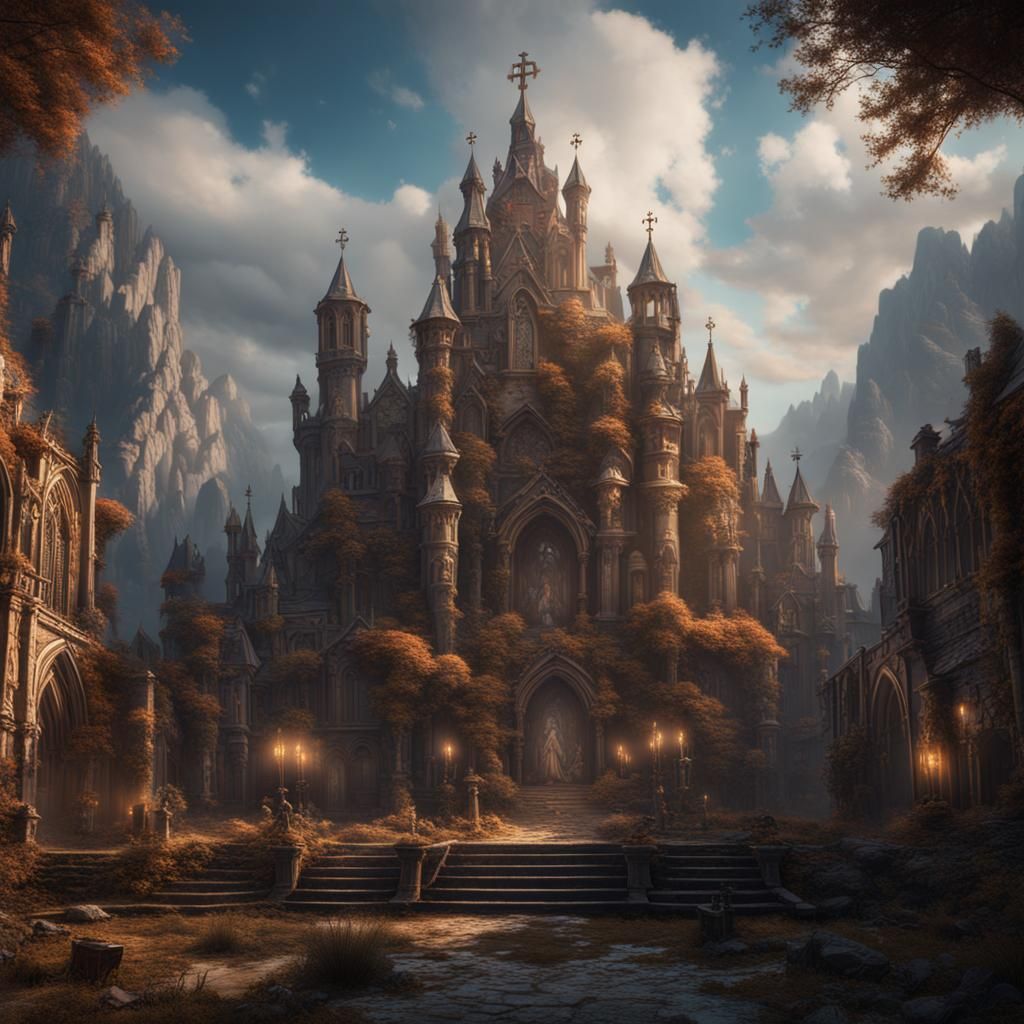 Detailed Matte Painting of Christianity Concept Art