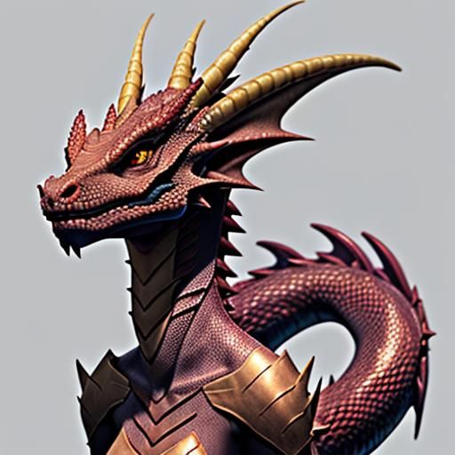 Anthro Female Dragon Digital Art