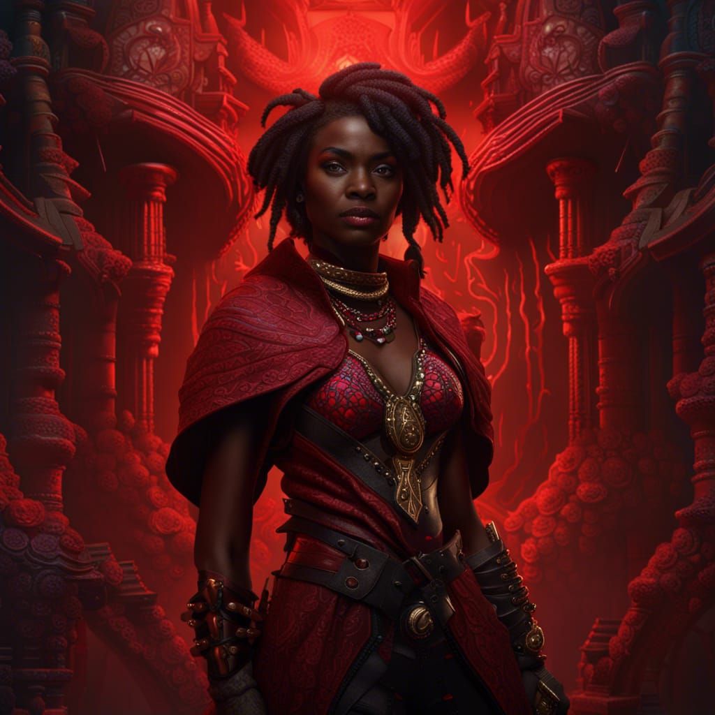 Dangerous Dark Skinned Rogue in Detailed Matte Painting