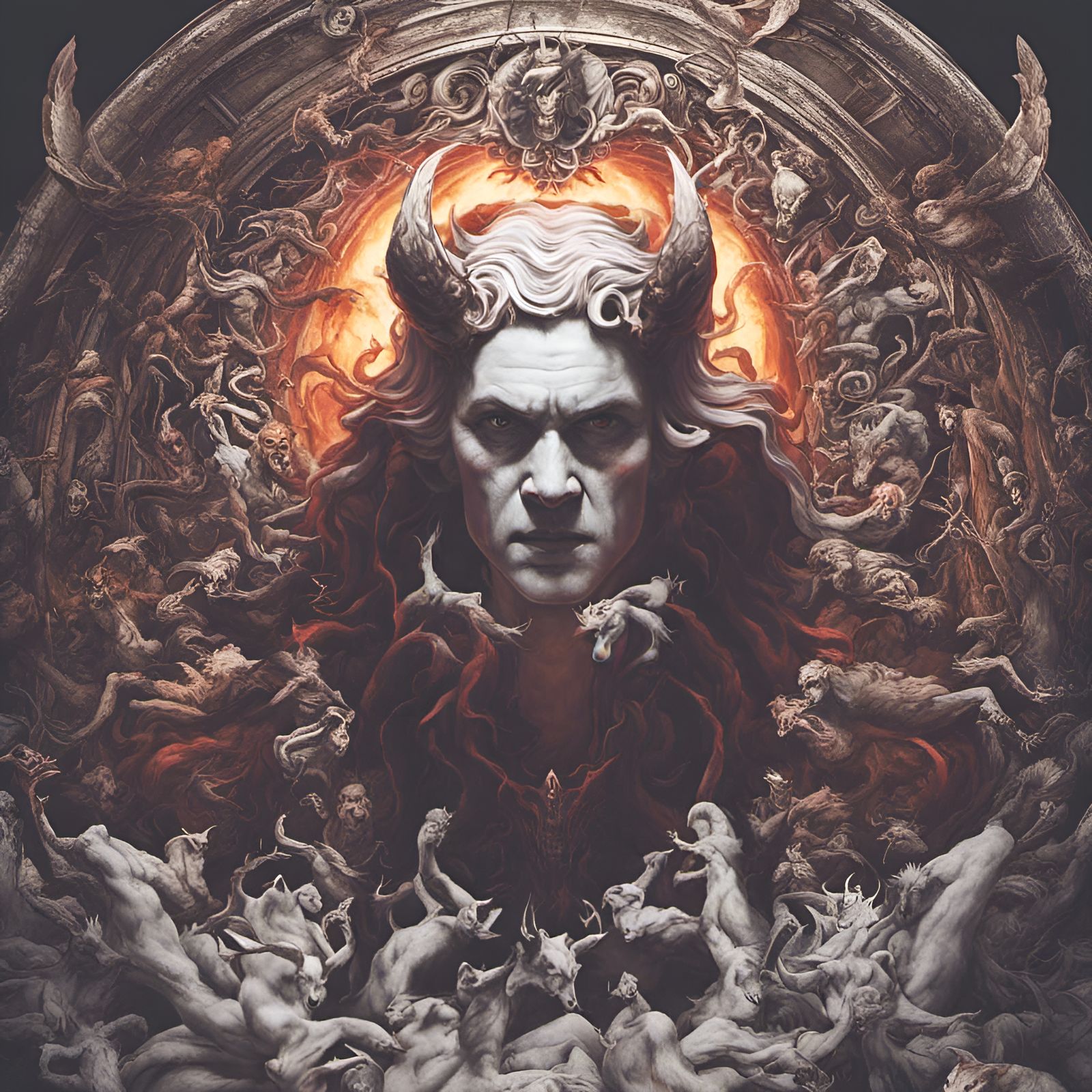 Dramatic Portrait of Satan