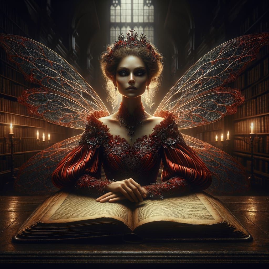 Fairy Mistress Commands Book in Dusty Library
