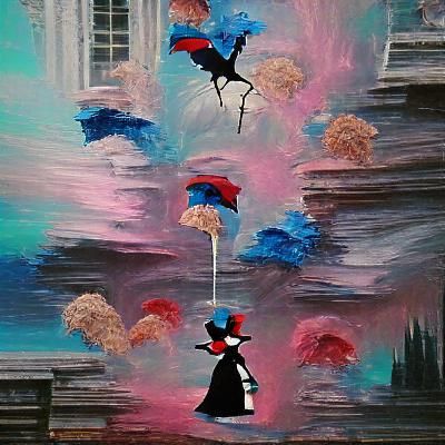 Abstract Acrylic Art: Mary Poppins