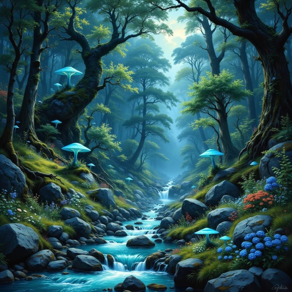 Mystical Gloaming Dell with Clockwork Magnolia