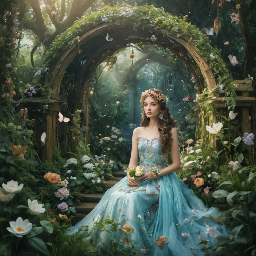Goddess Portrait in an Enchanted Garden