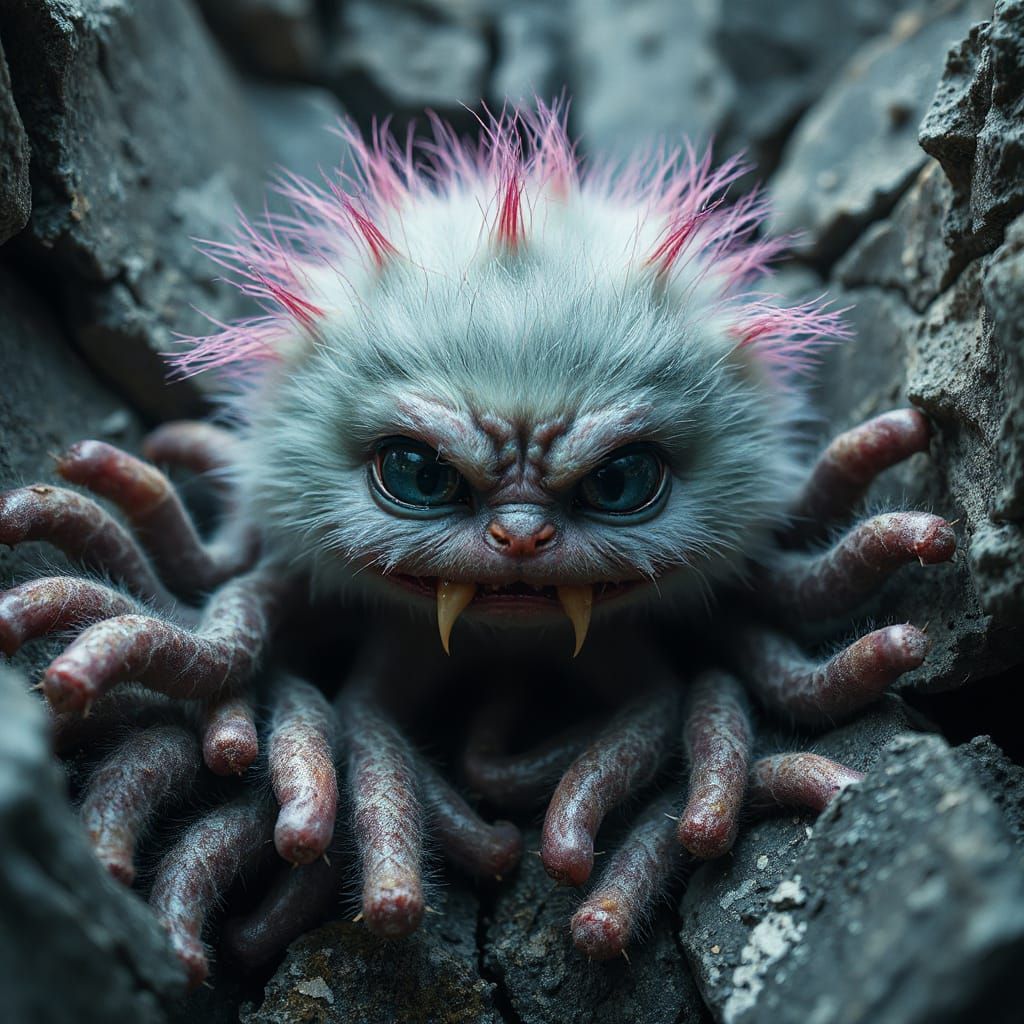 Creepy Cute Furry Creature with Tentacles