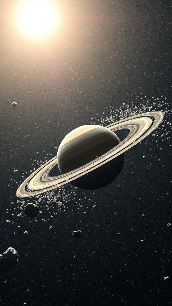Saturn's Ring Genesis: A Space Art Vision
