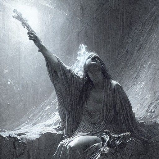 Addiction: A Horror Vision in Doré-Rutkowski Style