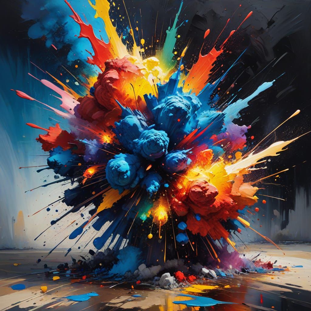 Explosions of Colour in Expressive Oil Painting
