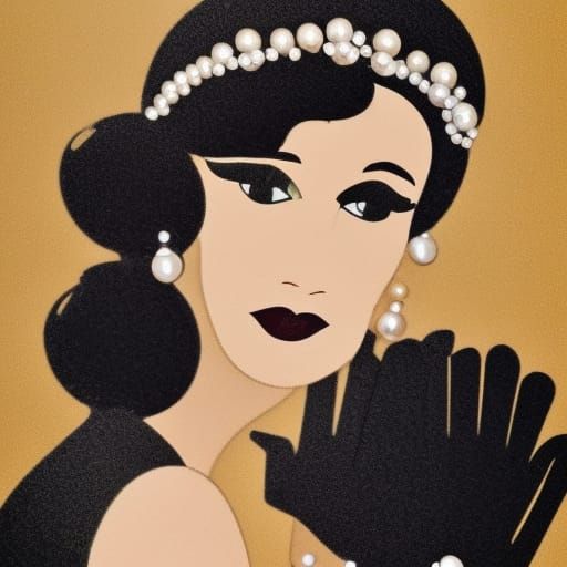 Woman Dancing in Speakeasy as Fauvism Oil Painting