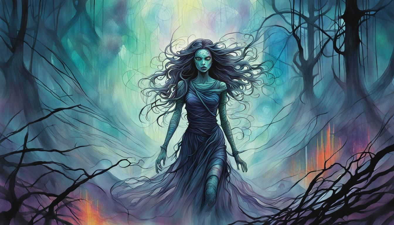 Haunting Spectral Girl Emerges From Mist