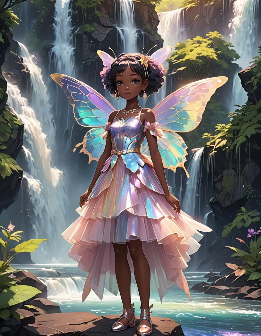 Anime African American Pixie Before Waterfall