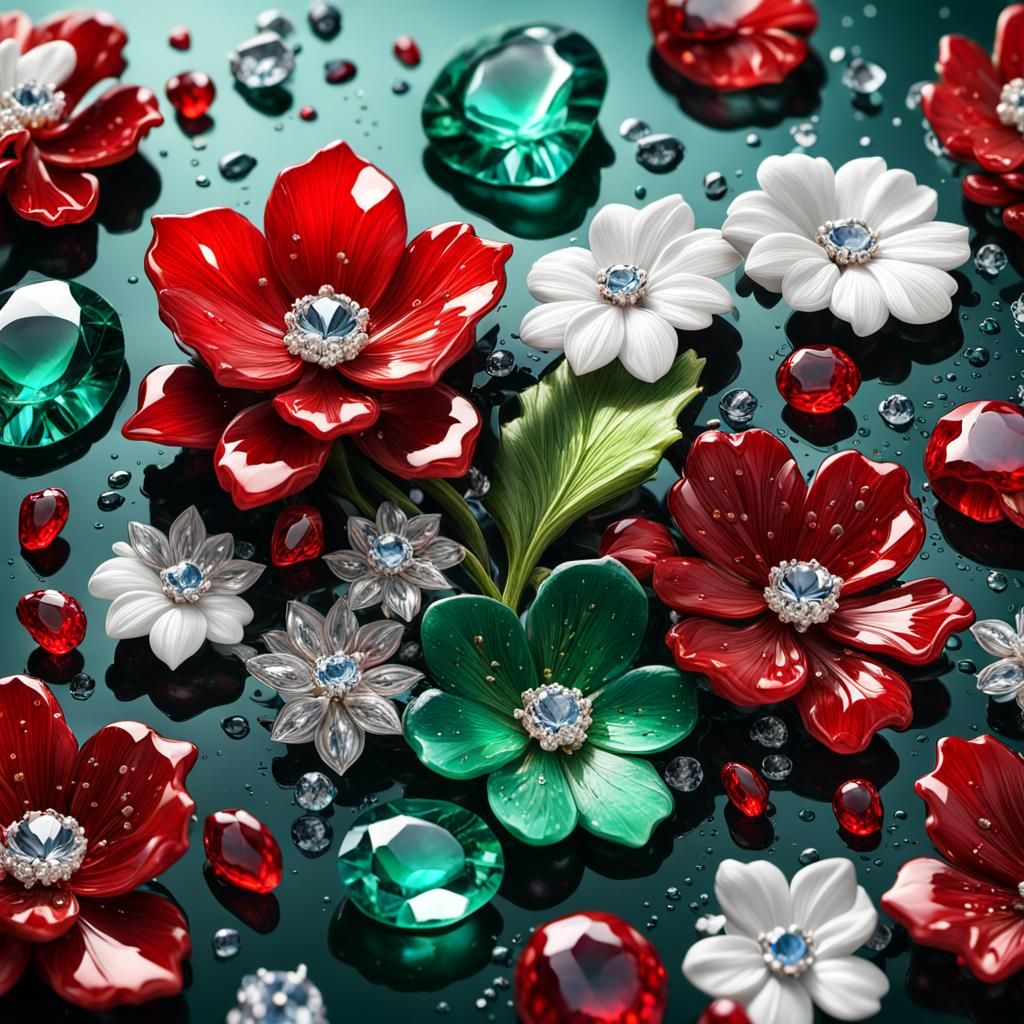 Precious Stone Flowers Macro Photography