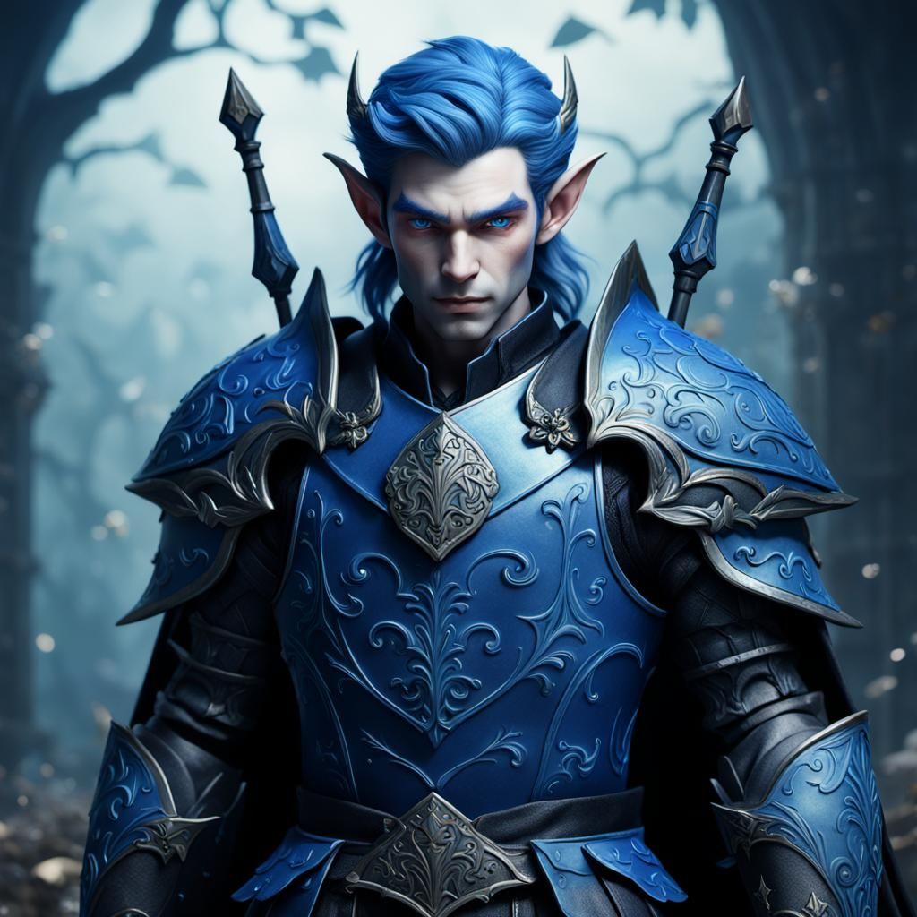 Porcelain Fairy Knight Doll: Detailed Fantasy Art