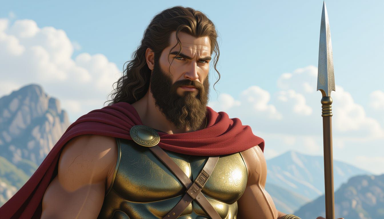 Realistic Render of Hercules, Greek Mythology Hero