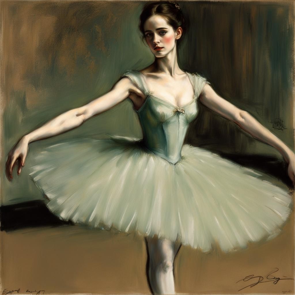 Eva Green as Ballet Dancer in Pastel Style