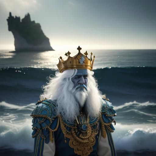 King of Atlantis: Surrealist Ocean Portrait
